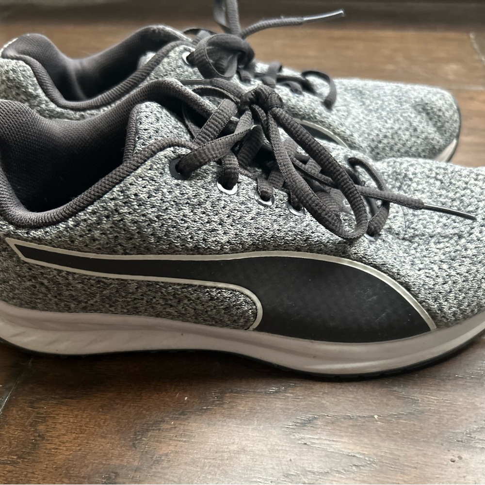 Puma Charcoal and White Athletic Shoes